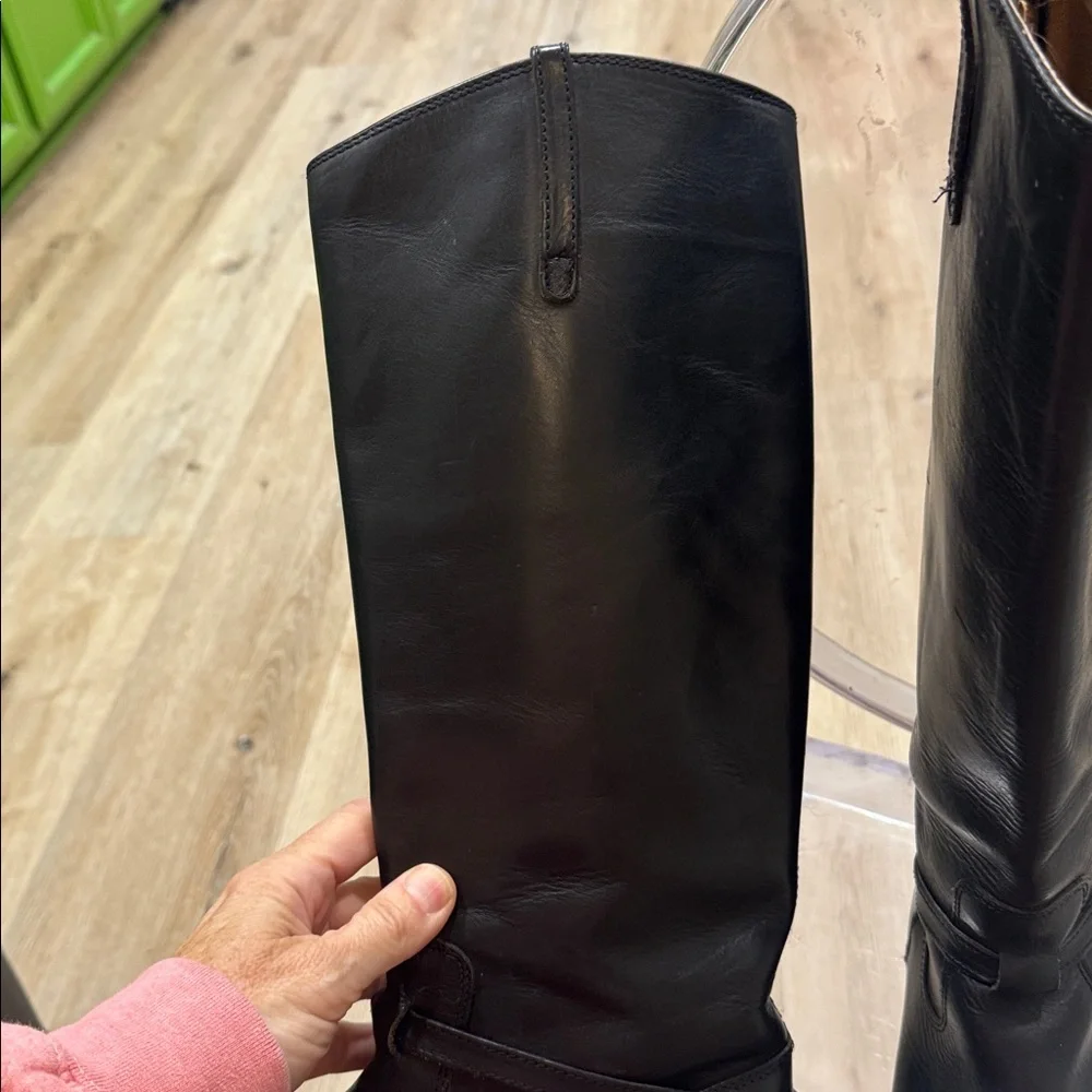 Frye Black Over the Knee Leather Boots - Picture 3 of 9